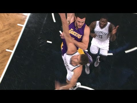 Larry Nance with the ferocious poster slam on Brook Lopez in Brooklyn