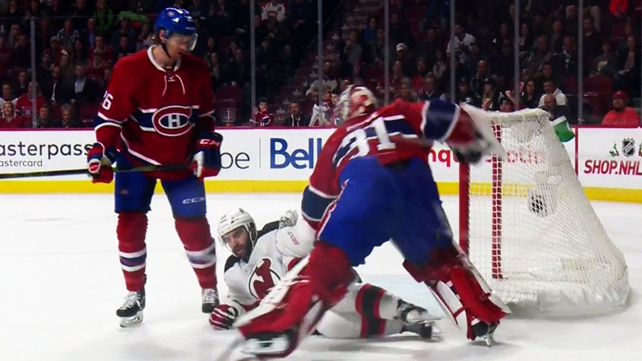 Montreal Canadiens goalie Carey Price pummels Devils' Kyle Palmieri