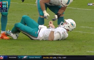 Ryan Tannehill with one of the worst passes in NFL history