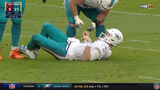 Ryan Tannehill with one of the worst passes in NFL history