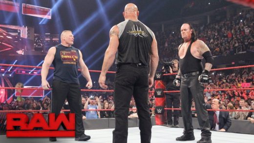 Brock Lesnar, Goldberg & The Undertaker square off on Monday Night Raw