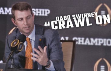 Clemson head coach Dabo Swinney discusses his walk on experience at Alabama