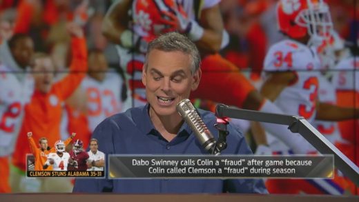 Colin Cowherd responds to Dabo Swinney calling him a fraud