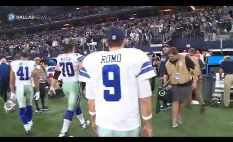 Cowboys QB Tony Romo walks off the field for perhaps the last time