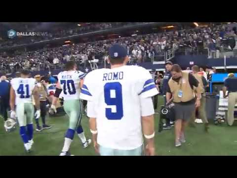 Cowboys QB Tony Romo walks off the field for perhaps the last time