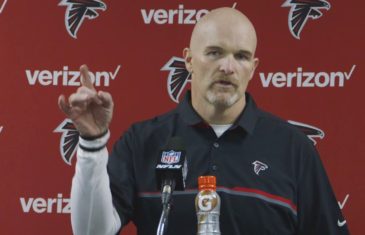 Dan Quinn speaks on the Falcons playoff win over Seattle