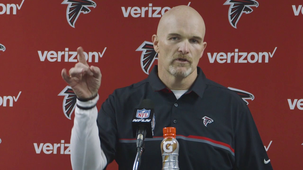 Dan Quinn speaks on the Falcons playoff win over Seattle