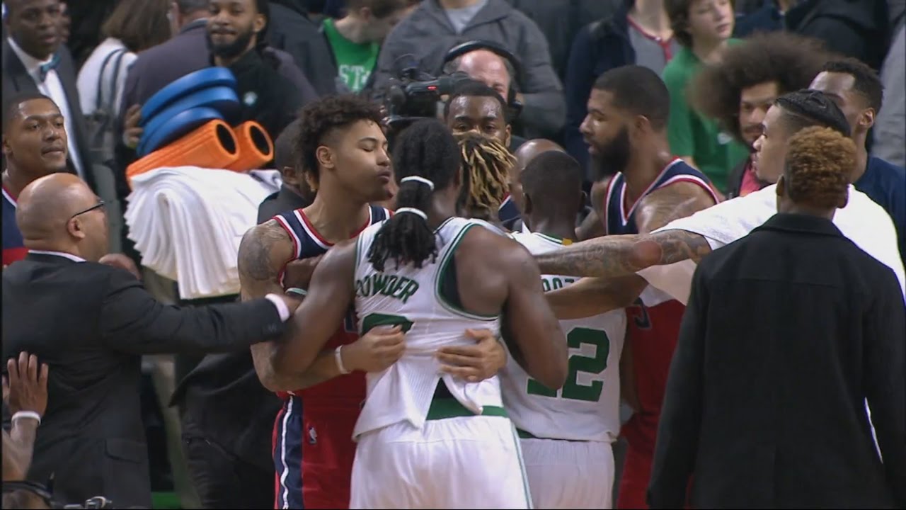John Wall slaps Jae Crowder after he puts his finger in his face