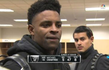 Michael Crabtree says it was a “business decision” not to knock out Aqib Talib