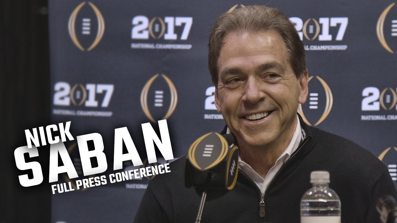 Nick Saban's entire National Championship media day press conference