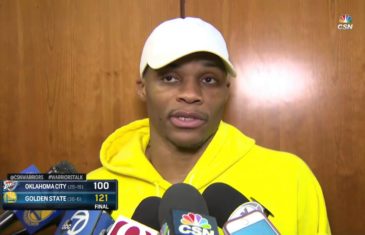 Russell Westbrook after finding out Zaza Pachulia stood over him: ”I’m going to get his ass back”
