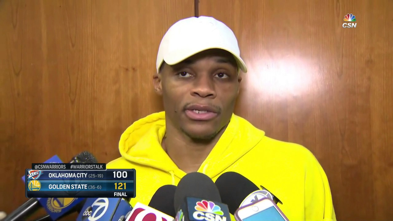 Russell Westbrook after finding out Zaza Pachulia stood over him: ''I'm going to get his ass back