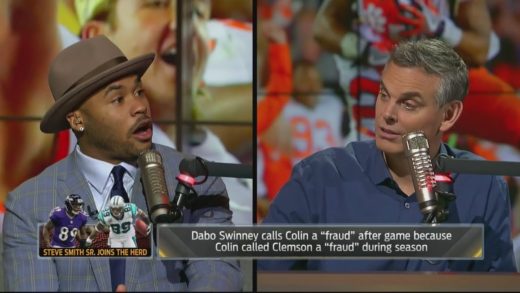 Steve Smith gvies his takes on Colin Cowherd’s “fraud” statements towards Clemson