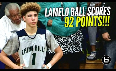 15 year old LaMelo Ball scores 92 points in High School game