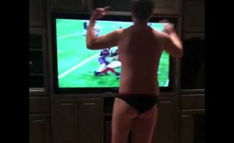 Atlanta Falcons fan loses his mind & his clothes over Super Bowl loss