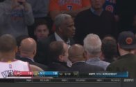 Charles Oakley physically removed by security after altercation with James Dolan