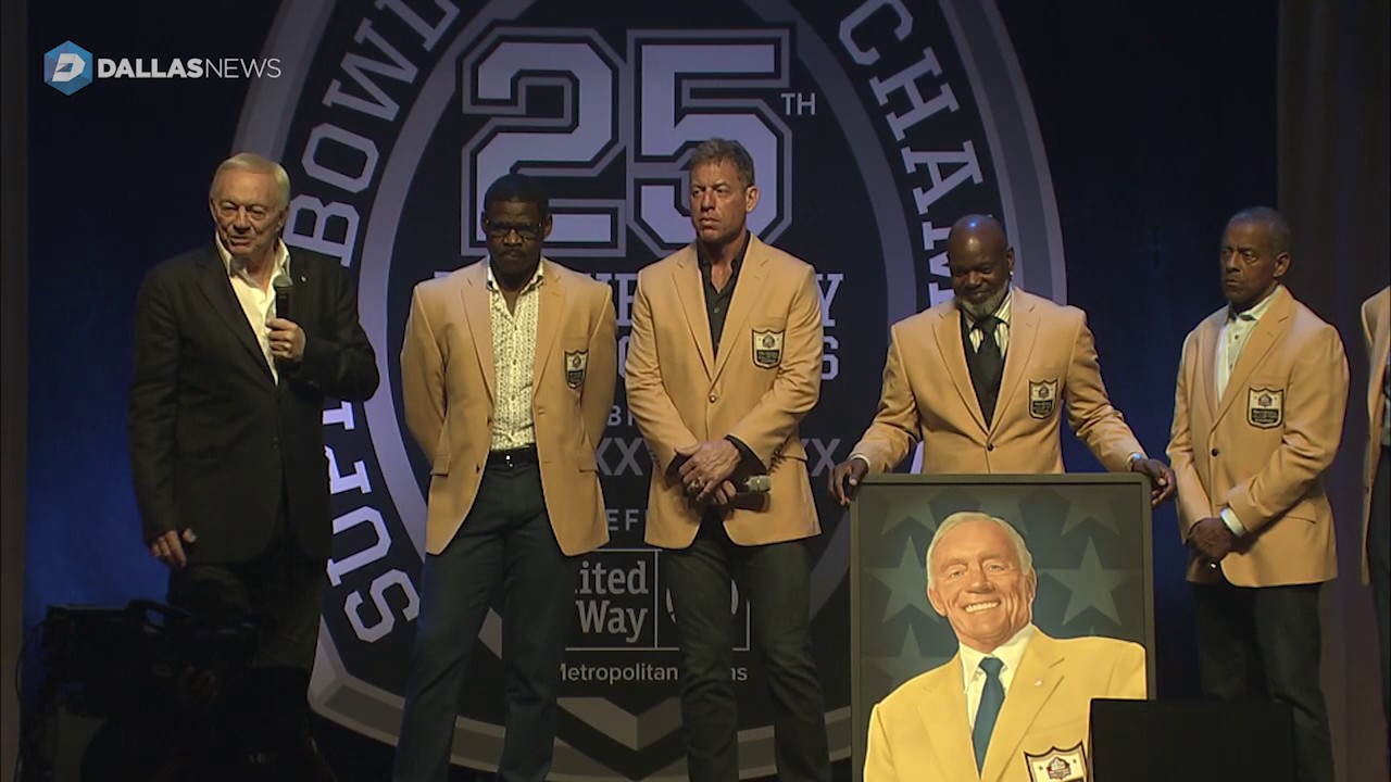 Michael Irvin & Cowboys legends honor Jerry Jones for his election to the Hall of Fame