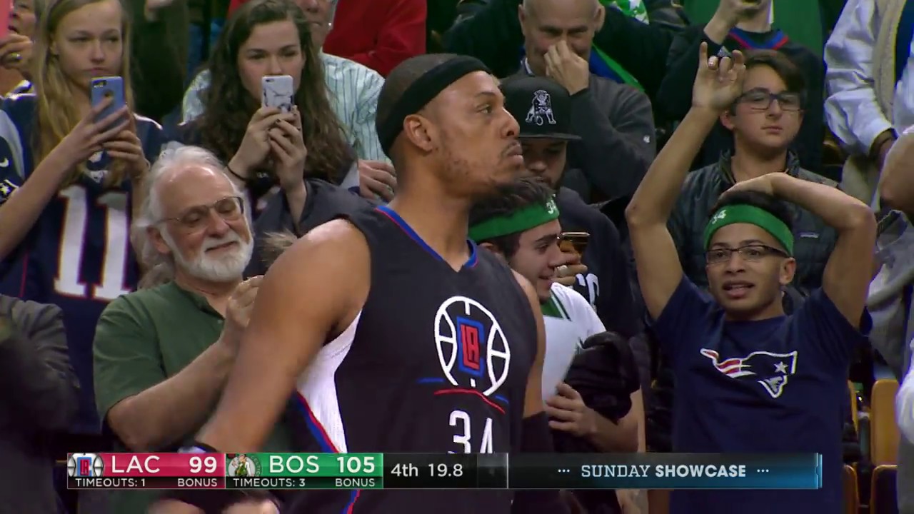 Paul Pierce hits a chilling farewell 3-pointer during his final game in Boston