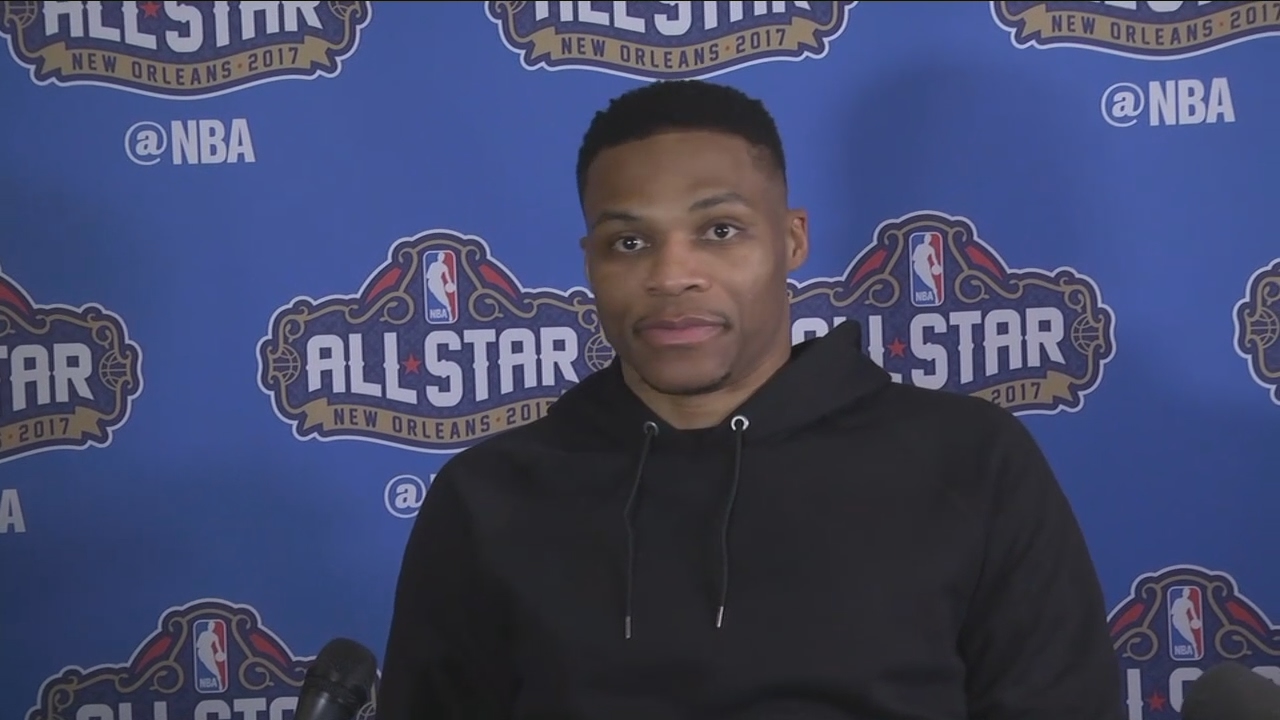 Russell Westbrook turns question about Kevin Durant into fashion advice