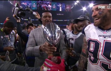 Willie McGinest says “kiss this motherfu*ker” to Patriots while carrying out Lombardi Trophy