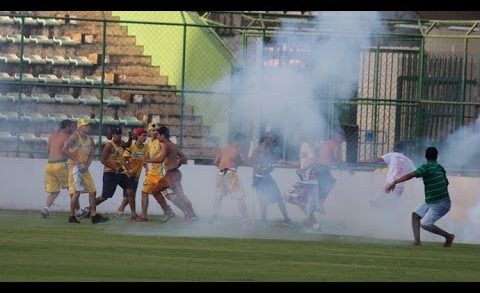 Brutal brawl breaks out on the pitch during Brazilian soccer match