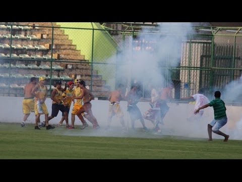 Brutal brawl breaks out on the pitch during Brazilian soccer match