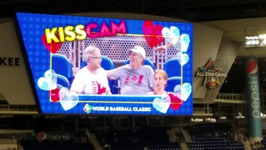 Kiss Cam at Marlins Park for World Baseball Classic (FV Exclusive)