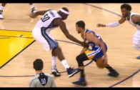 Stephen Curry with a beautiful crossover & behind the back pass Hockey assist