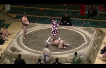 Sumo wrestler in Japan lands brutal UFC-style Knockout
