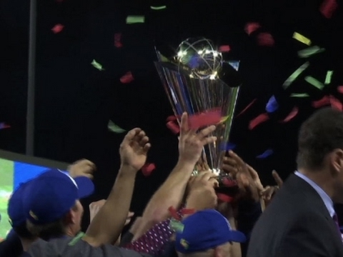 Team USA celebrates first ever World Baseball Classic title