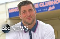 Tim Tebow speaks with Michael Strahan on Good Morning America