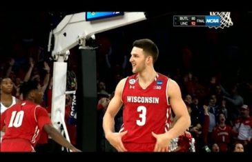 Wisconsin’s Zak Showalter hit game tying 3-pointer & did Aaron Rodgers belt dance
