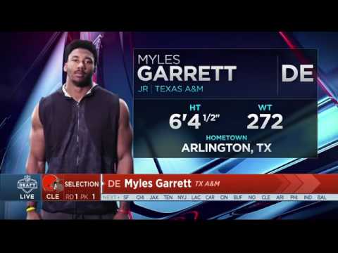 Browns select Myles Garrett No. 1 in the 2017 NFL Draft
