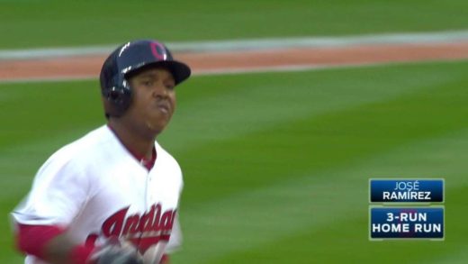 Cleveland’s Jose Ramirez hits two 3-run homers in a career day