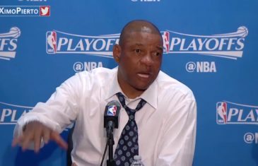 Doc Rivers rips a reporter in post game press conference after Game 1 loss to Utah