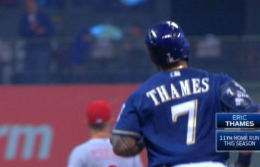 Eric Thames hits his 11th home run & is now on pace for 81 homers