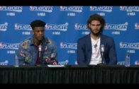 Jimmy Butler & Robin Lopez speak on facing Isaiah Thomas after his sisters passing