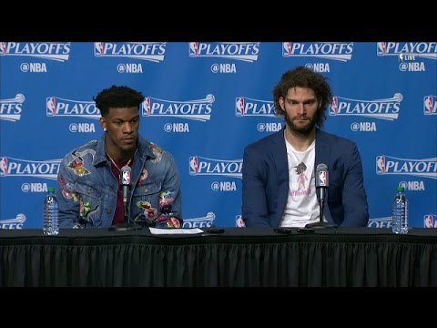 Jimmy Butler & Robin Lopez speak on facing Isaiah Thomas after his sisters passing