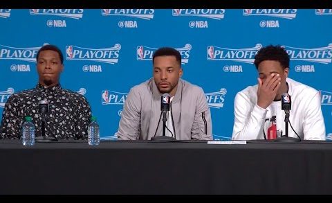 Kyle Lowry makes the media ask a question to Norman Powell