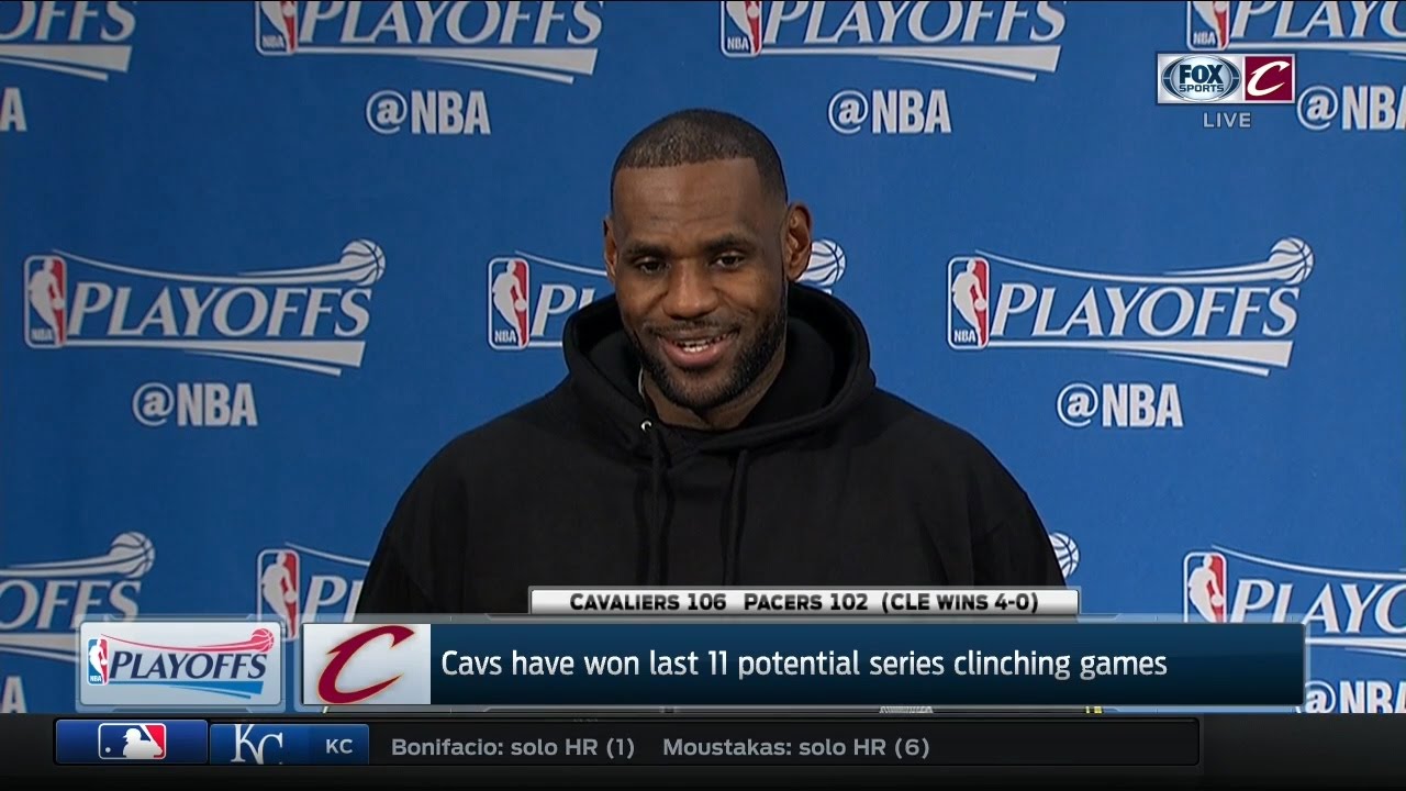 LeBron James speaks on sweeping the Indiana Pacers & the last time he lost in the first round