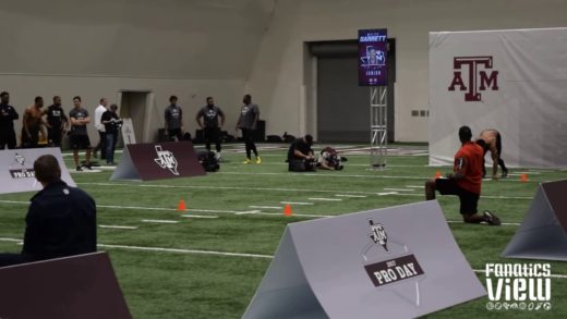 Myles Garrett’s 40 yard dash at Texas A&M’s Pro Day (Higher Quality)