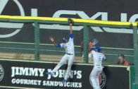 Royals outfielder Lorenzo Cain robs George Springer of extra bases