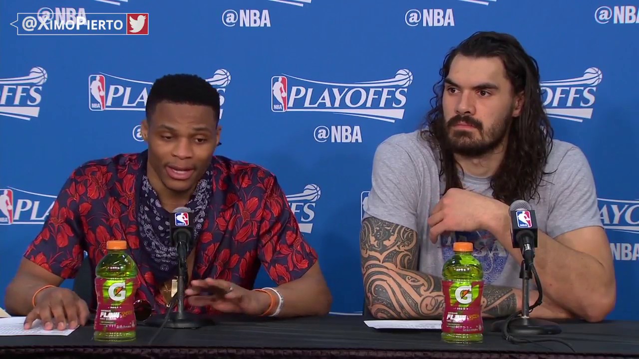 Russell Westbrook shuts down a reporter after being asked about OKC's bench play