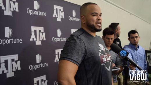 Texas A&M guard Jermaine Eluemunor on blocking Myles Garrett & NFL team visits