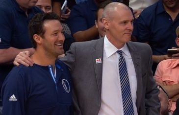 Tony Romo almost enters Dallas Mavericks game but Mark Cuban pulls him back