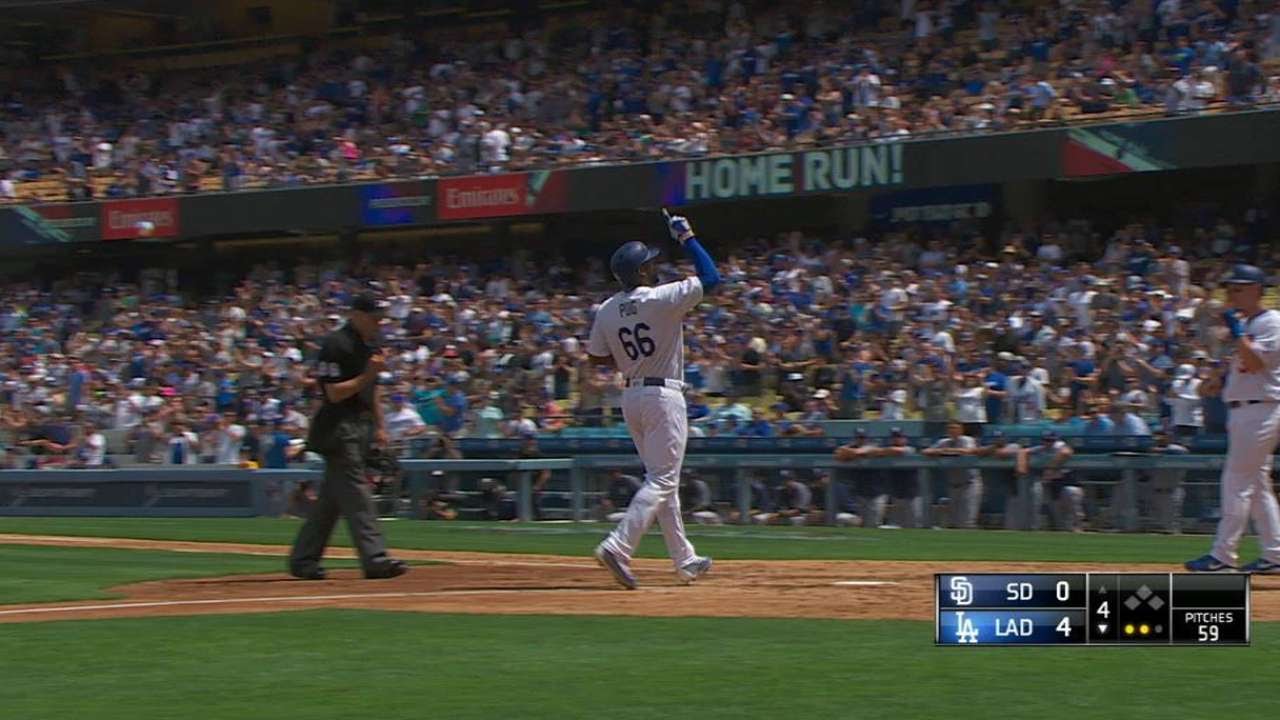 Yasiel Puig cranks out 2 home runs for the Dodgers