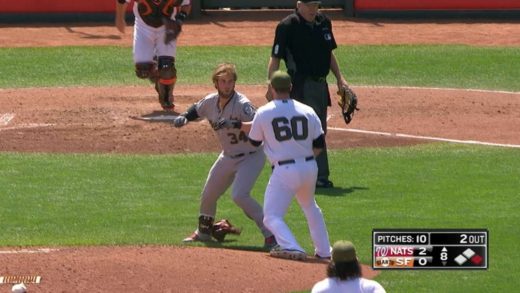 Bryce Harper & Hunter Strickland square off in bench clearing brawl