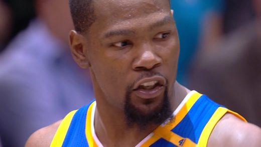 Kevin Durant tells Utah Jazz mascot to “get the f**k off the court”