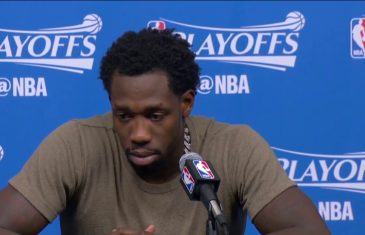 Patrick Beverley gets emotional talking about the passing of his grandfather
