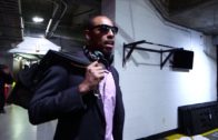 Paul Pierce thanks the fans after his final NBA game